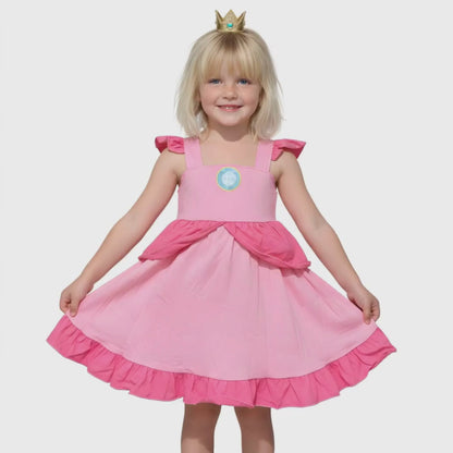 Princess Peach Dress for Girls