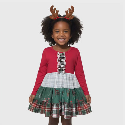 Reindeer Christmas Dress for Girls