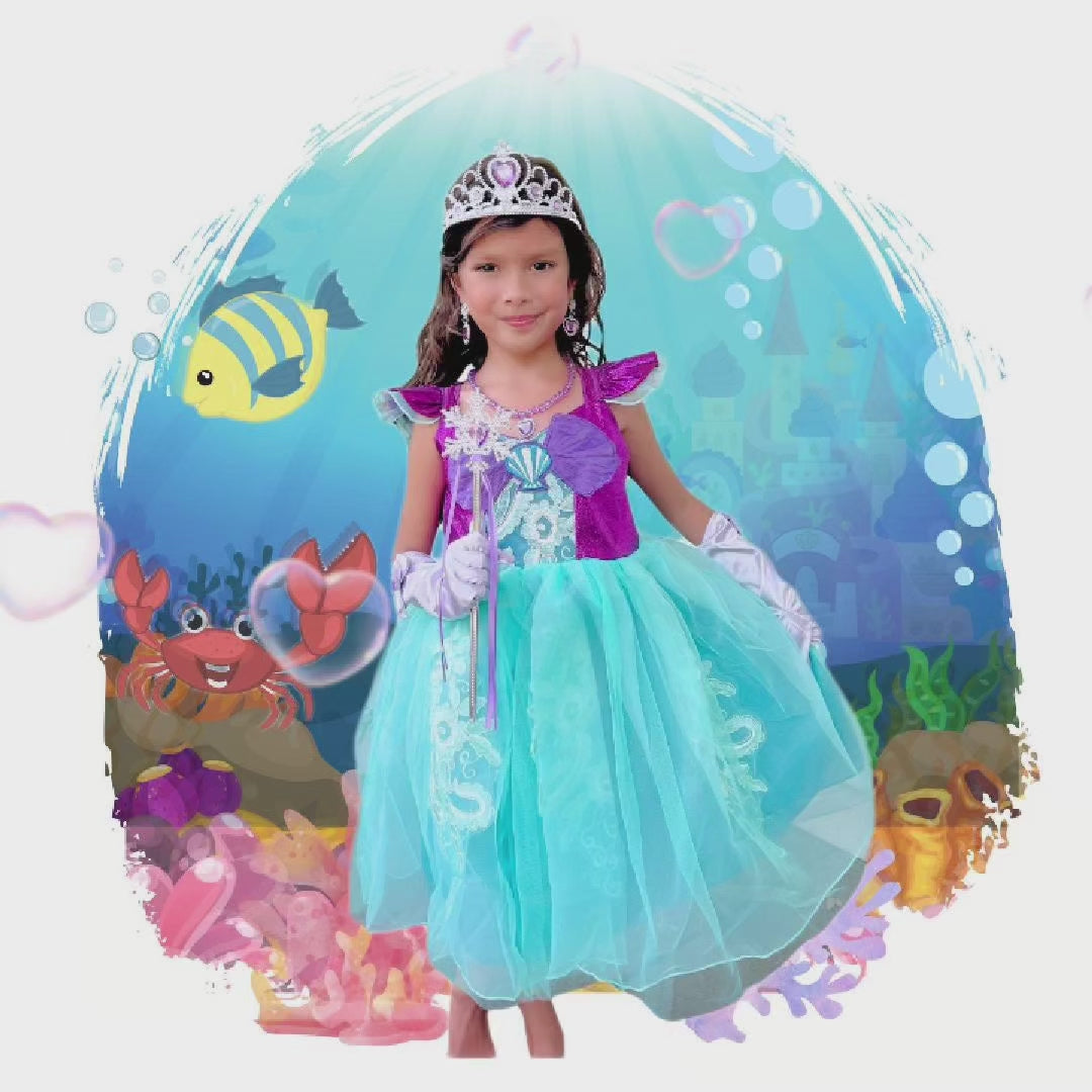 ariel dress halloween costume kids