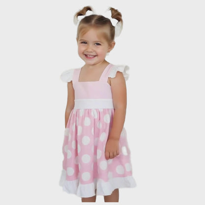 Minnie Mouse Pink Dress for Kids Casual Cosplay