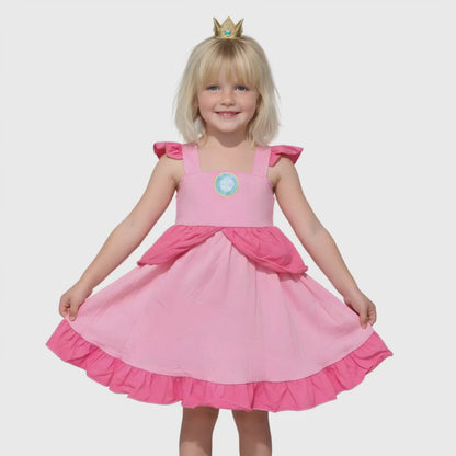 Princess Peach Dress for Girls