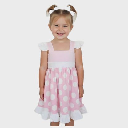 Minnie Mouse Pink Dress for Kids Casual Cosplay