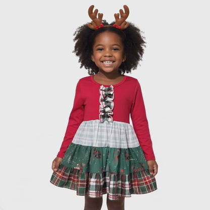 Reindeer Christmas Dress for Girls