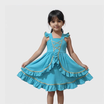 Arab Princess Turquoise Dress for Kids Everyday Costume