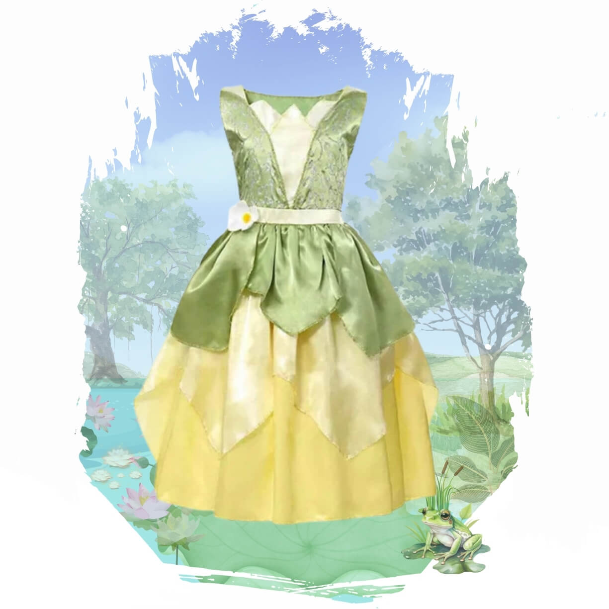 princess tiana dress to impress green and yellow green color perfect gift for girls