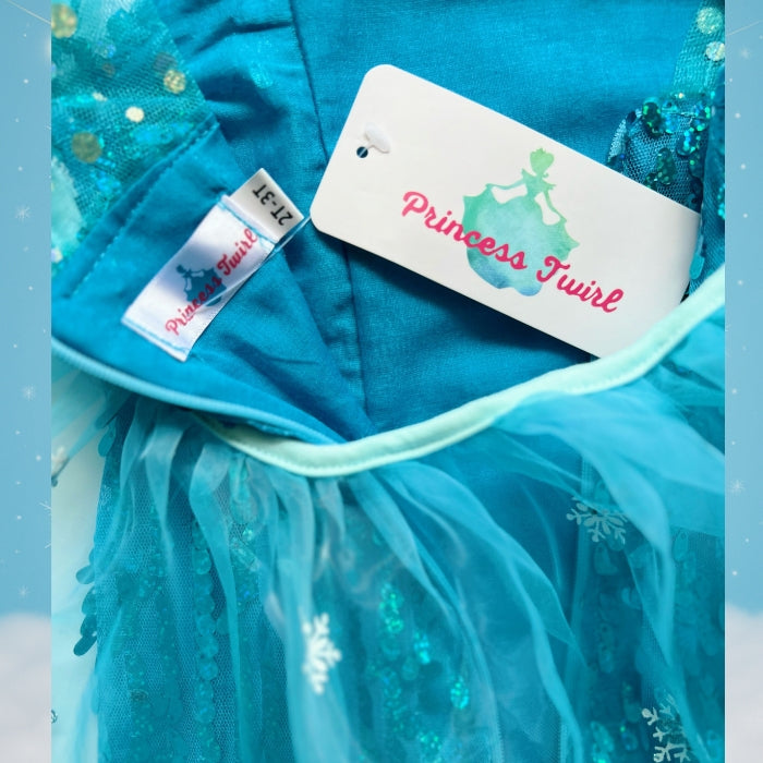 Let It Go Elsa Dress dress PERSONALIZED GIFT SET Ice Queen Elsa Costume Snow Queen Dress with Cape