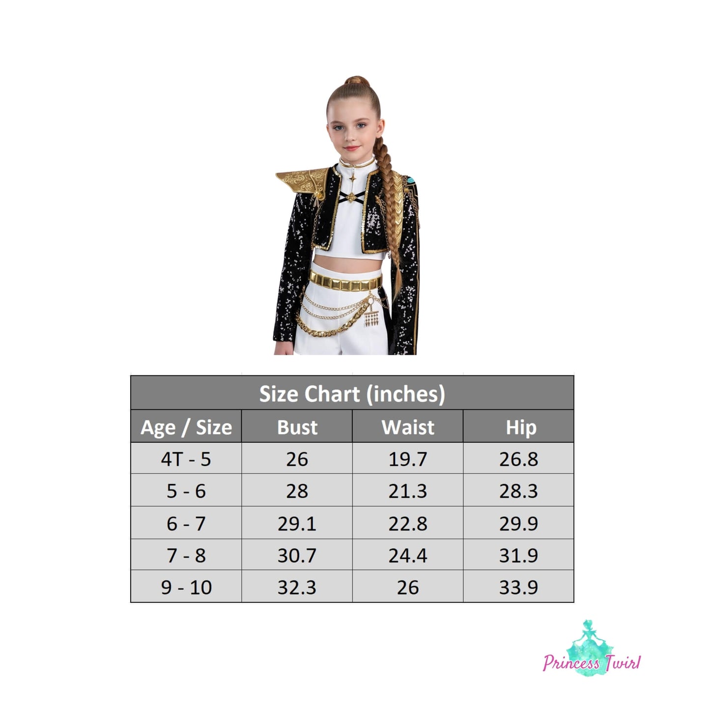 PRE ORDER Rumi Golden Black Costume for Kids Shiny KPop Demon Hunters Inspired Cosplay for Girls