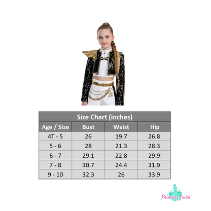 PRE ORDER Rumi Golden Black Costume for Kids Shiny KPop Demon Hunters Inspired Cosplay for Girls