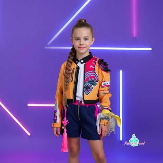 Girls Outfit for Halloween Rumi Costume Kpop Demon Hunters inspired 3D Outfits for Girls