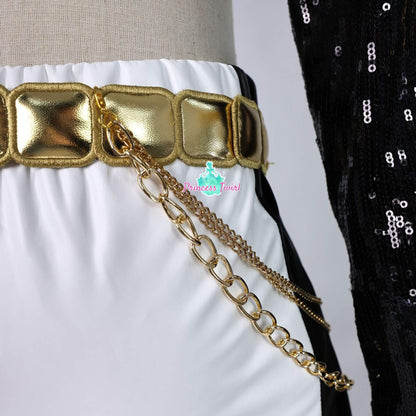 PRE ORDER Rumi Golden Black Costume for Kids Shiny KPop Demon Hunters Inspired Cosplay for Girls