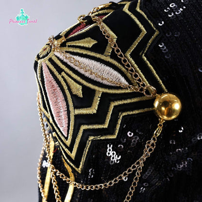 PRE ORDER Rumi Golden Black Costume for Kids Shiny KPop Demon Hunters Inspired Cosplay for Girls