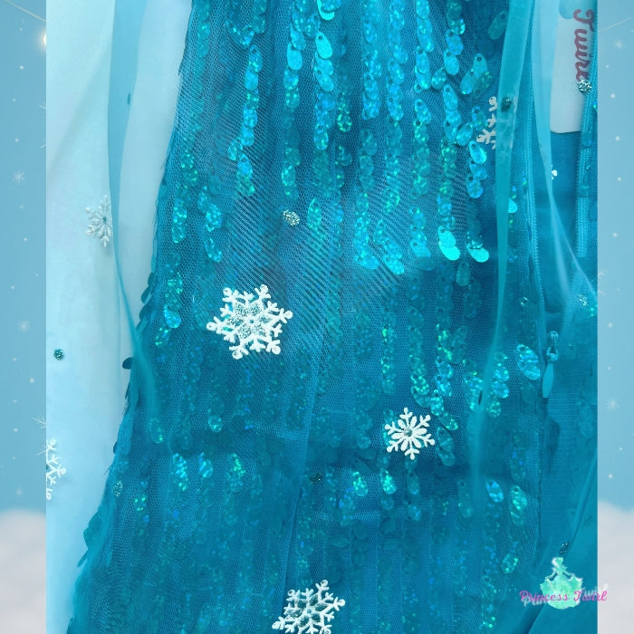 Let It Go Elsa Dress dress PERSONALIZED GIFT SET Ice Queen Elsa Costume Snow Queen Dress with Cape