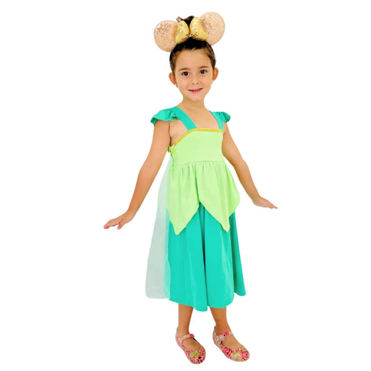Tinkerbell Green Dress for Kids Everyday Fairy Costume for Girls