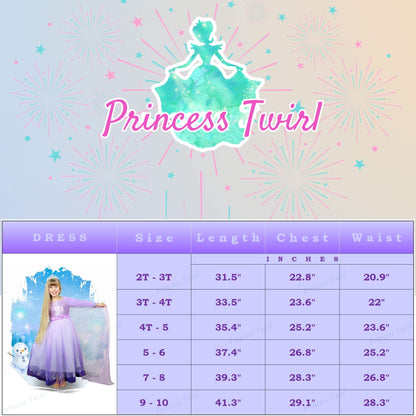 elsa purple dress 2t 3t 4t 5 6 7 8 9 10