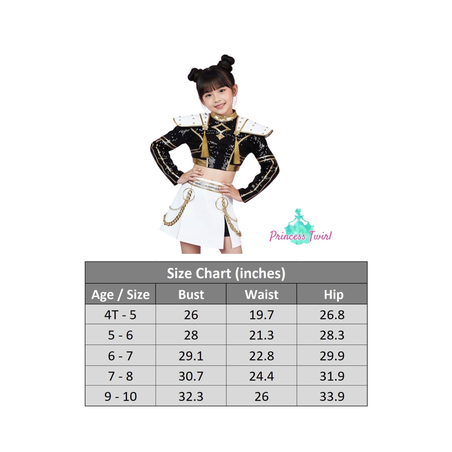K pop Demon Hunters Costume for Kids Inspired Zoey Shinny Black Costume