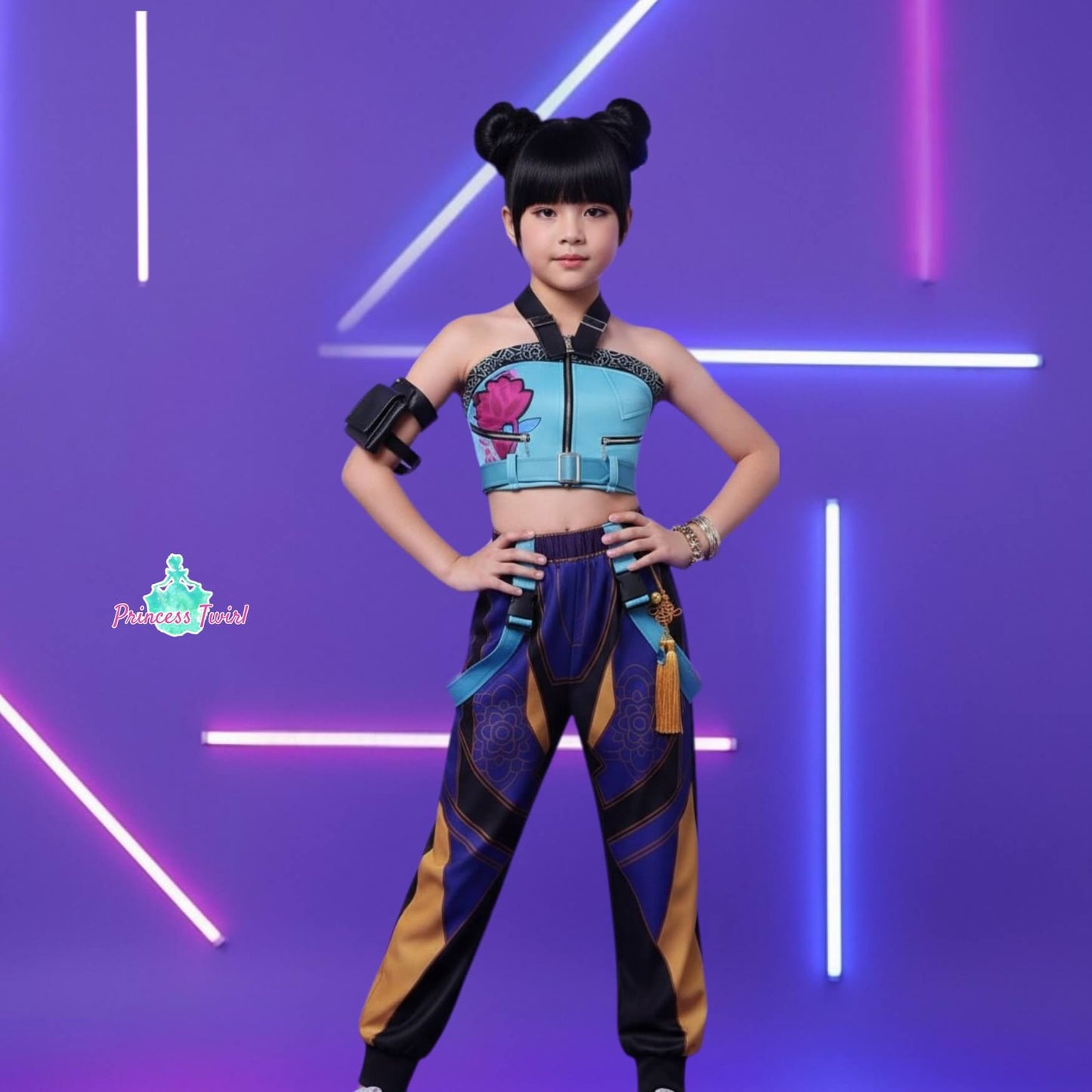 Girls Outfit for Halloween Zoey Costume Kpop Demon Hunters inspired 3D Outfits for Girls