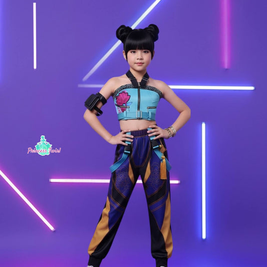 Girls Outfit for Halloween Zoey Costume Kpop Demon Hunters inspired 3D Outfits for Girls