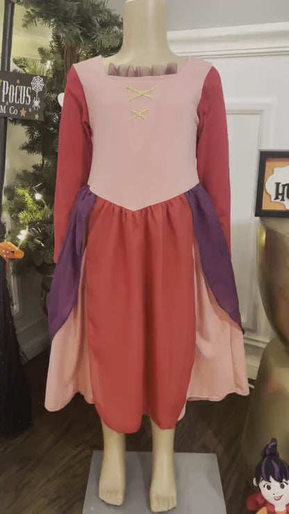 Experience Magic with the Spectacular Sarah Hocus Pocus Witch Dress for Girls